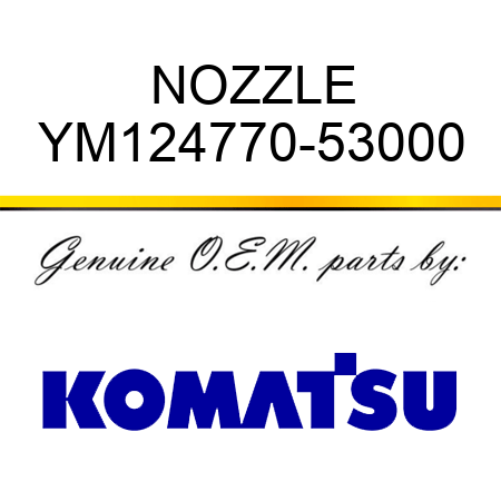 NOZZLE YM124770-53000