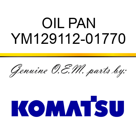 OIL PAN YM129112-01770