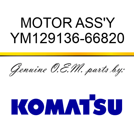 MOTOR ASS'Y YM129136-66820