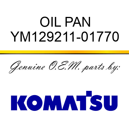OIL PAN YM129211-01770