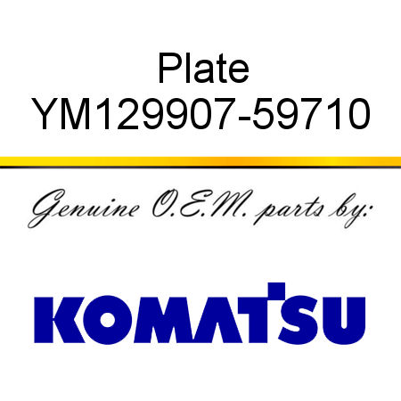 Plate YM129907-59710