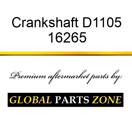 Crankshaft D1105 16265