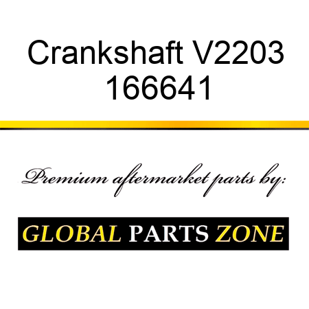 Crankshaft V2203 166641