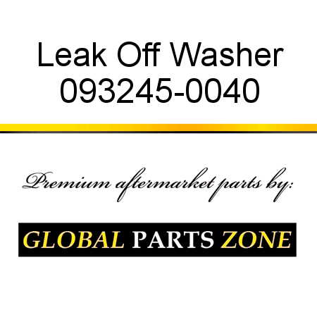 Leak Off Washer 093245-0040