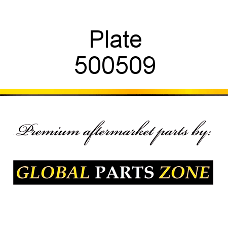 Plate 500509
