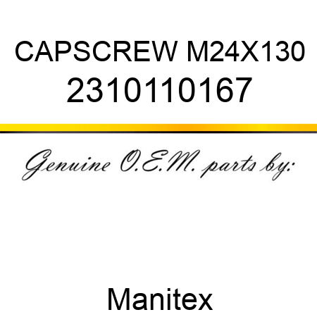 CAPSCREW M24X130 2310110167