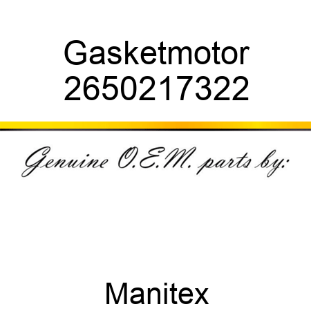 Gasket,motor 2650217322