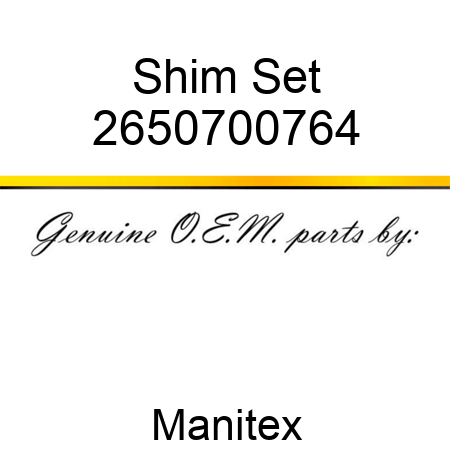 Shim Set 2650700764