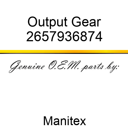 Output Gear 2657936874