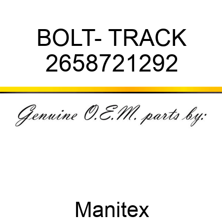 BOLT- TRACK 2658721292