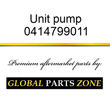 Unit pump 0414799011