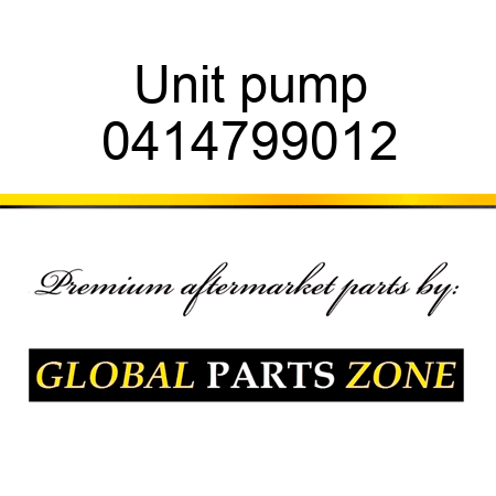 Unit pump 0414799012