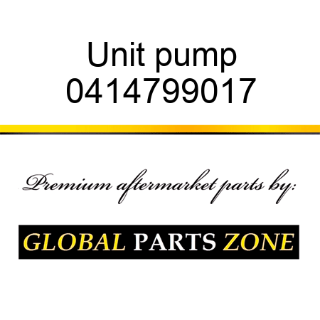 Unit pump 0414799017