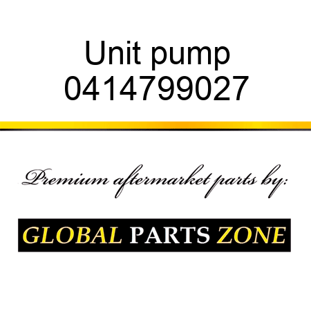 Unit pump 0414799027