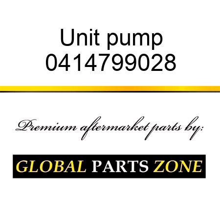 Unit pump 0414799028