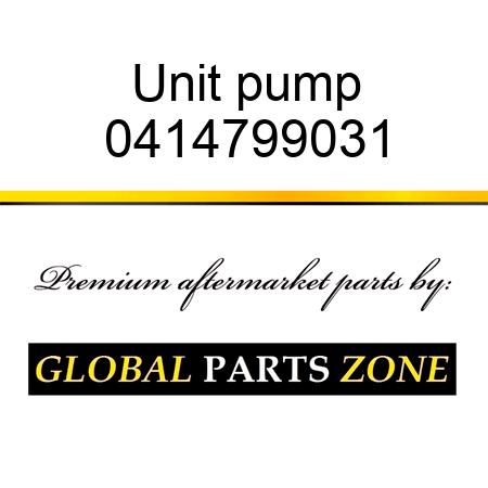 Unit pump 0414799031