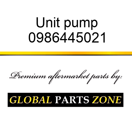 Unit pump 0986445021
