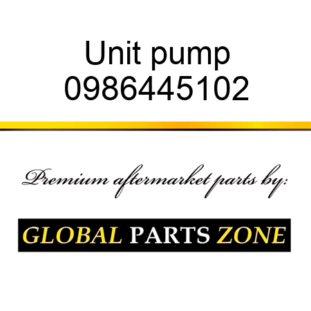 Unit pump 0986445102