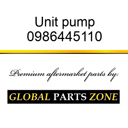 Unit pump 0986445110