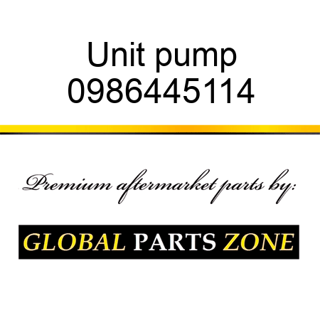 Unit pump 0986445114