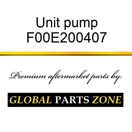 Unit pump F00E200407
