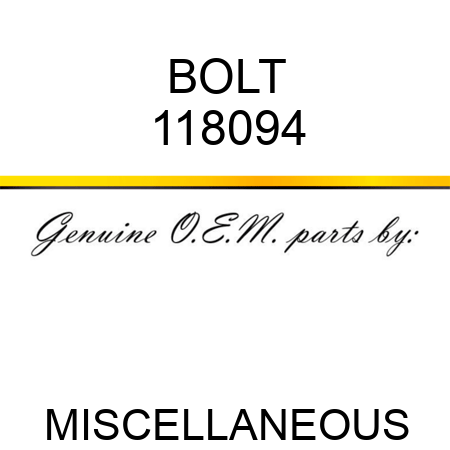 BOLT 118094