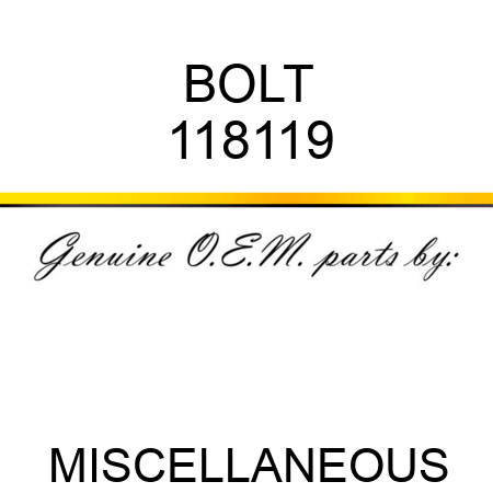 BOLT 118119