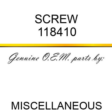 SCREW 118410