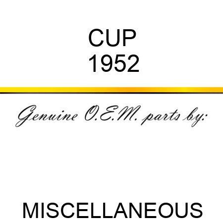 CUP 1952