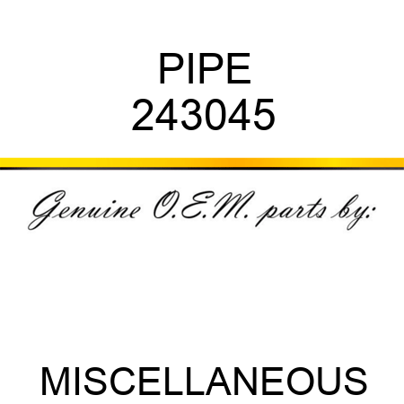 PIPE 243045