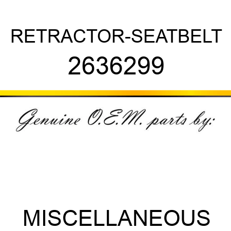 RETRACTOR-SEATBELT 2636299
