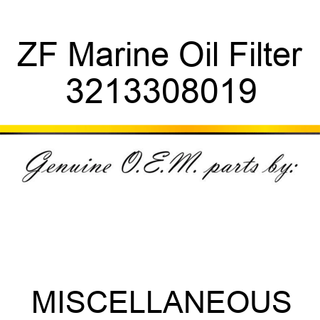 ZF Marine Oil Filter 3213308019