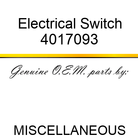 Electrical Switch 4017093