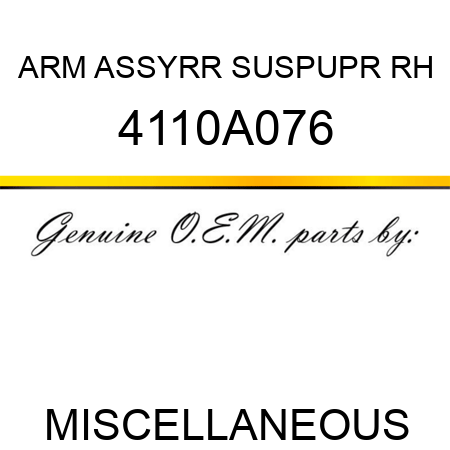 ARM ASSY,RR SUSP,UPR RH 4110A076