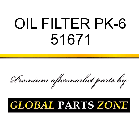 OIL FILTER PK-6 51671