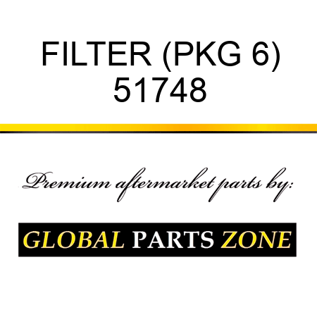 FILTER (PKG 6) 51748