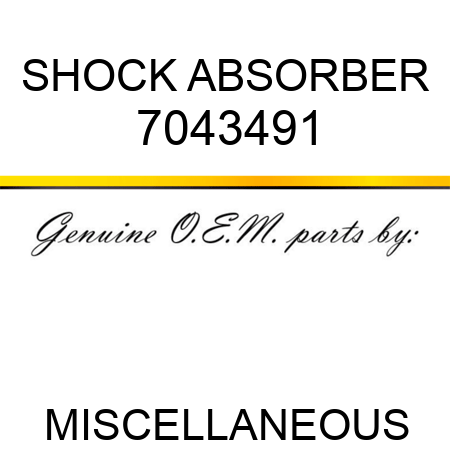 SHOCK ABSORBER 7043491