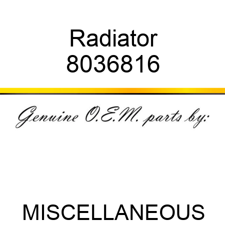 Radiator 8036816