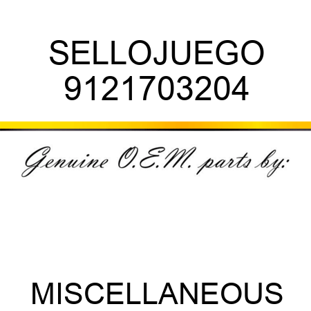 SELLO,JUEGO 9121703204