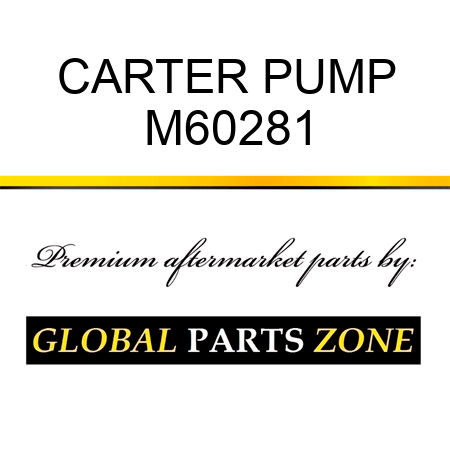 CARTER PUMP M60281
