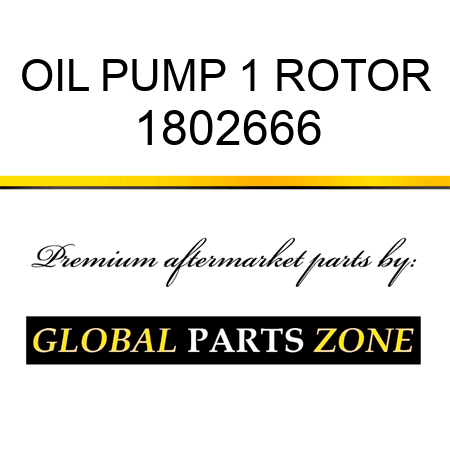 OIL PUMP, 1 ROTOR 1802666