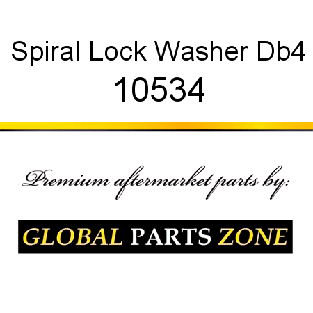 Spiral Lock Washer Db4 10534