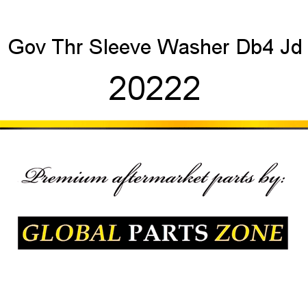 Gov Thr Sleeve Washer Db4, Jd 20222