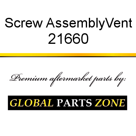 Screw Assembly,Vent 21660