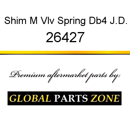 Shim M Vlv Spring Db4, J.D. 26427