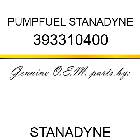 PUMP,FUEL STANADYNE 393310400