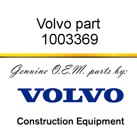 Volvo part 1003369