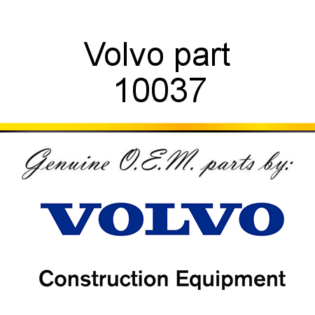 Volvo part 10037
