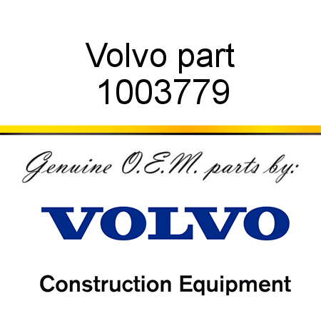 Volvo part 1003779