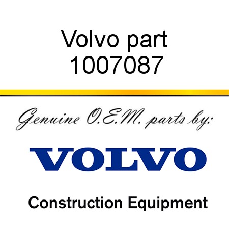 Volvo part 1007087
